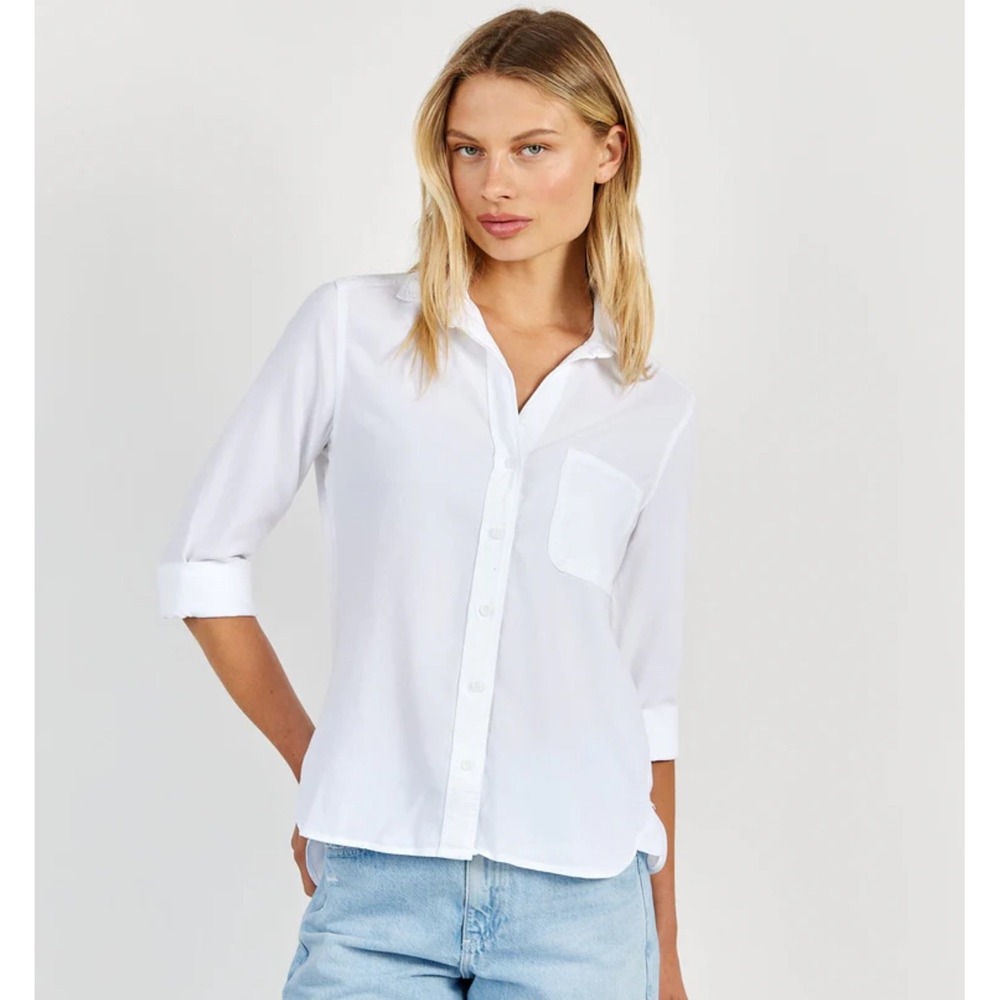 Bella Dahl Shirt Tail Button Down White‎ Size M